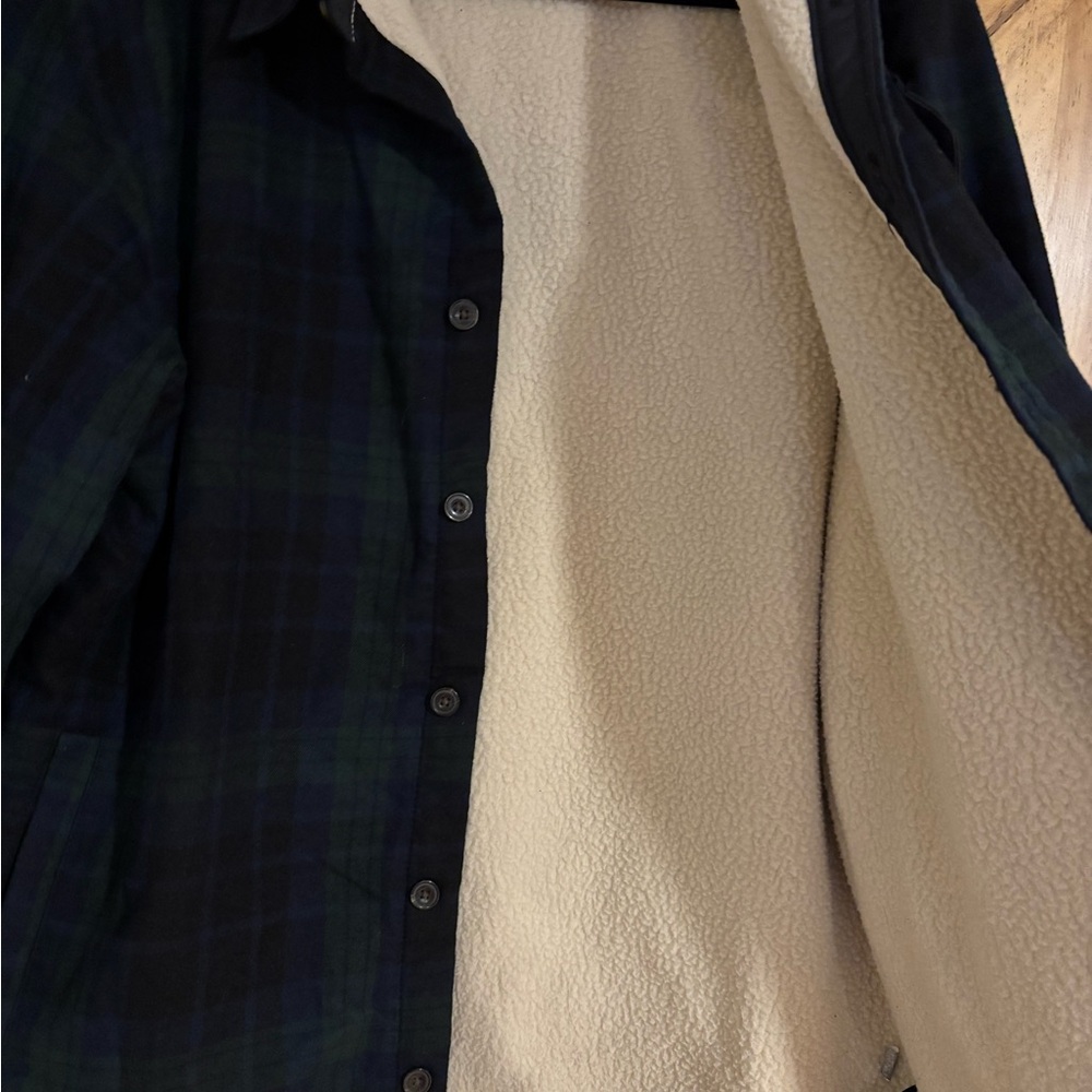 The North Face Men’s Campshire Jacket Button Up Plaid Fleece Lined Large - Picture 3 of 4